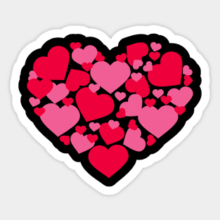 Hearts Pattern Valentines Day Cute Love V-Day Pajama Sticker